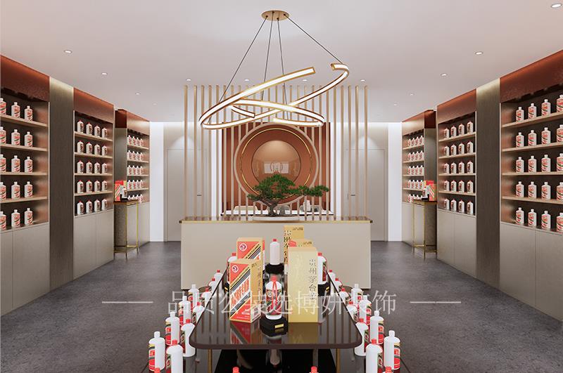 白酒店铺展厅装修效果图01