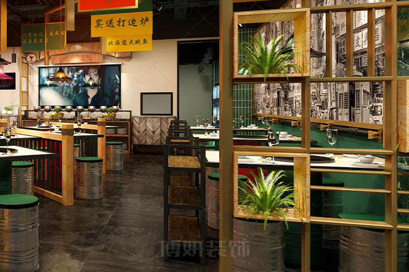 昆明烧烤店设计，餐饮空间设计装修，昆明烧烤店铺装修设计