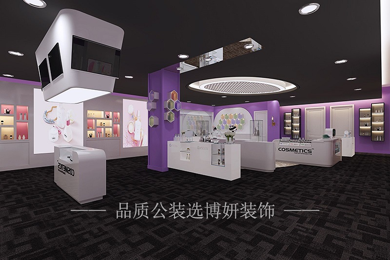 化妆品直播间装修设计效果图