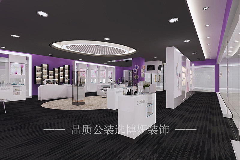 化妆品直播间装修设计效果图